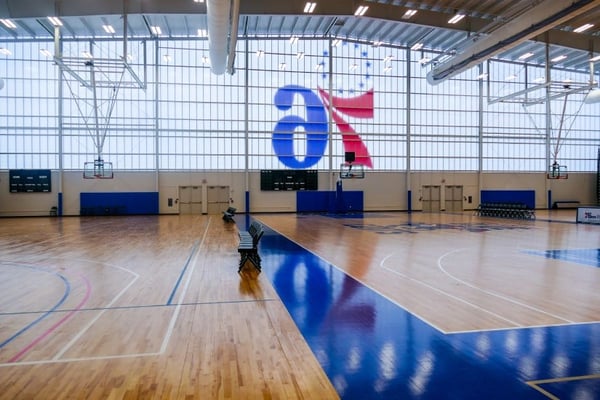 Basketball Court at 76ers Fieldhouse