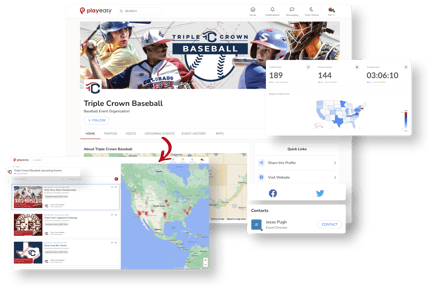 triple crown baseball playeasy profile. softball and baseball events on playeasy event marketplace. Find baseball tournaments, leagues, showcases, and more.